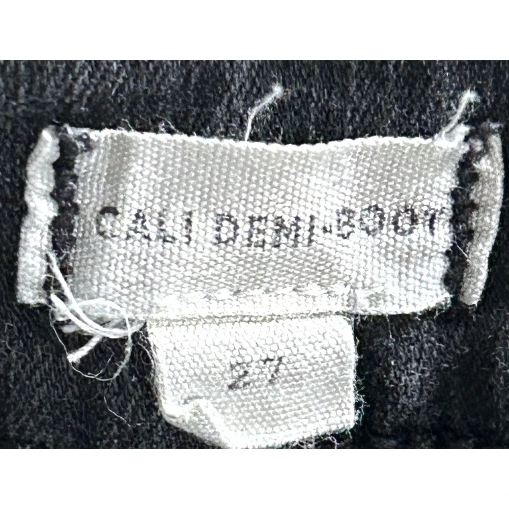 MADEWELL Cali Demi-Boot Jeans Womens 27 Cropped High Rise Frayed Grunge Charcoal